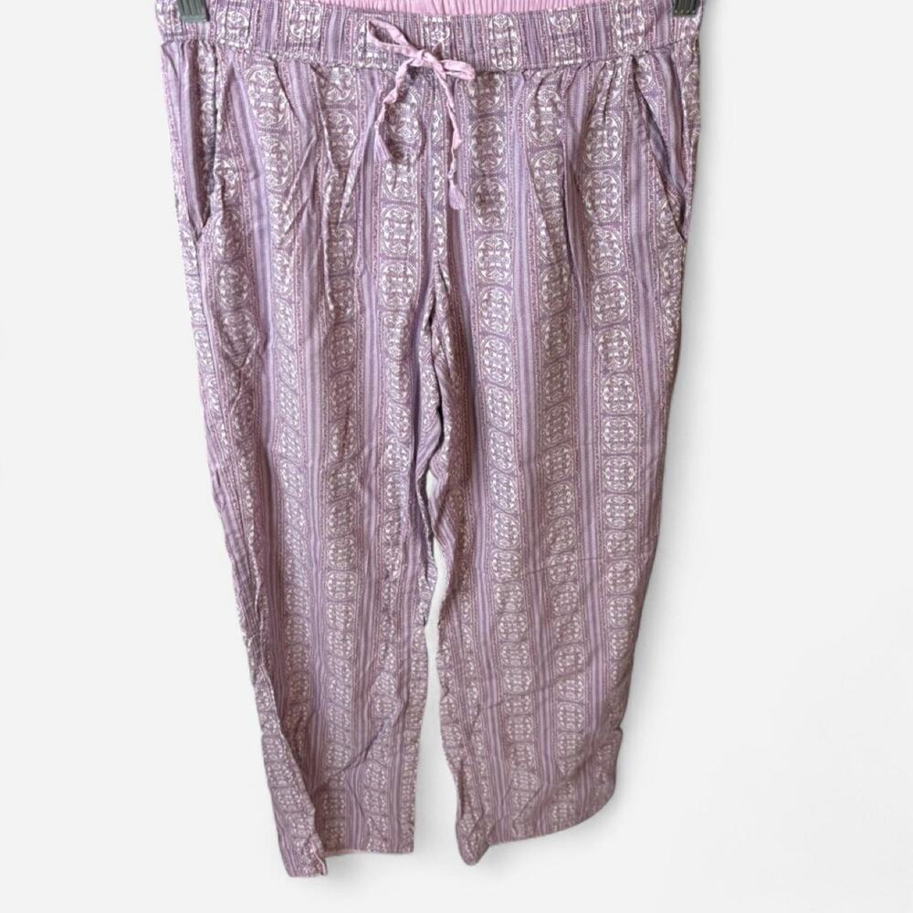 Victoria's Secret Purple Paisley Medallion Pajama Pants XS Drawstring Lounge PJs